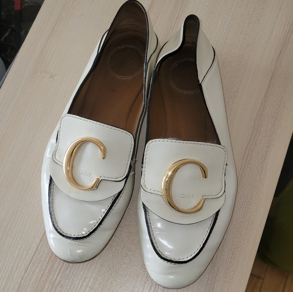 Chloe C loafers in Natural White - size 6.5